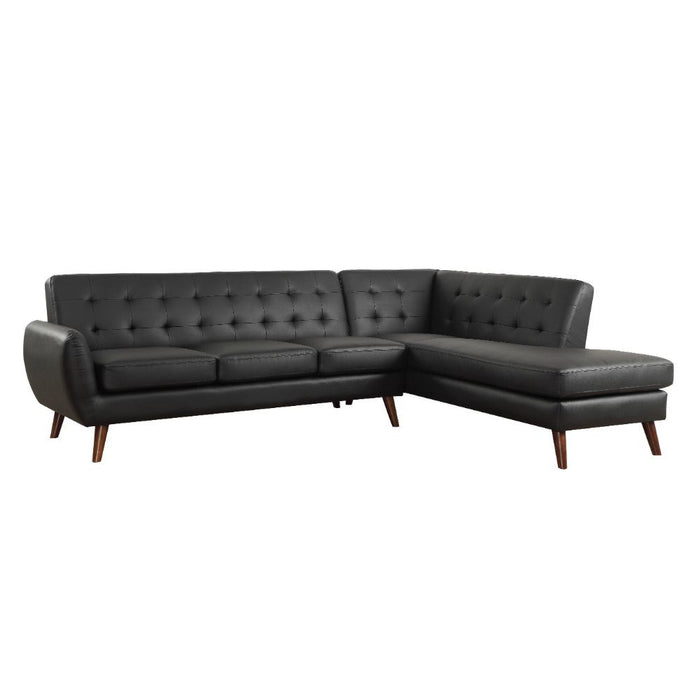 Acme Furniture Essick II Sectional Sofa in Black PU 53040