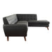 Acme Furniture Essick II Sectional Sofa in Black PU 53040