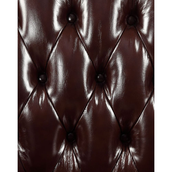 Acme Furniture Forsythia Chair in Espresso Top Grain Leather Match & Walnut Finish 53072