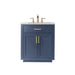 Altair Design Ivy 30"" Single Bathroom Vanity Set in Royal Blue and Carrara White Marble Countertop