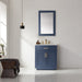 Altair Design Ivy 30"" Single Bathroom Vanity Set in Royal Blue and Carrara White Marble Countertop