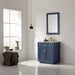 Altair Design Ivy 30"" Single Bathroom Vanity Set in Royal Blue and Carrara White Marble Countertop