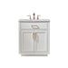 Altair Design Ivy 30"" Single Bathroom Vanity Set in White and Carrara White Marble Countertop