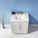 Altair Design Ivy 30"" Single Bathroom Vanity Set in White and Carrara White Marble Countertop