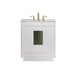Altair Design Ivy 30"" Single Bathroom Vanity Set in White and Carrara White Marble Countertop