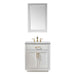 Altair Design Ivy 30"" Single Bathroom Vanity Set in White and Carrara White Marble Countertop