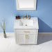 Altair Design Ivy 30"" Single Bathroom Vanity Set in White and Carrara White Marble Countertop