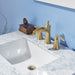 Altair Design Ivy 30"" Single Bathroom Vanity Set in White and Carrara White Marble Countertop