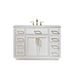 Altair Design Ivy 48"" Single Bathroom Vanity Set in White and Carrara White Marble Countertop