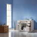 Altair Design Ivy 48"" Single Bathroom Vanity Set in White and Carrara White Marble Countertop