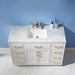 Altair Design Ivy 48"" Single Bathroom Vanity Set in White and Carrara White Marble Countertop