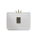 Altair Design Ivy 48"" Single Bathroom Vanity Set in White and Carrara White Marble Countertop