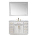 Altair Design Ivy 48"" Single Bathroom Vanity Set in White and Carrara White Marble Countertop