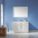 Altair Design Ivy 48"" Single Bathroom Vanity Set in White and Carrara White Marble Countertop