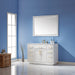 Altair Design Ivy 48"" Single Bathroom Vanity Set in White and Carrara White Marble Countertop