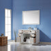 Altair Design Ivy 48"" Single Bathroom Vanity Set in White and Carrara White Marble Countertop