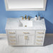 Altair Design Ivy 48"" Single Bathroom Vanity Set in White and Carrara White Marble Countertop