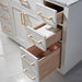 Altair Design Ivy 48"" Single Bathroom Vanity Set in White and Carrara White Marble Countertop