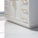 Altair Design Ivy 48"" Single Bathroom Vanity Set in White and Carrara White Marble Countertop