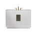 Altair Design Ivy 48"" Single Bathroom Vanity Set in White and Carrara White Marble Countertop