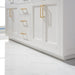 Altair Design Ivy 72"" Double Bathroom Vanity Set in White and Carrara White Marble Countertop