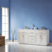 Altair Design Ivy 72"" Double Bathroom Vanity Set in White and Carrara White Marble Countertop