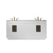 Altair Design Ivy 72"" Double Bathroom Vanity Set in White and Carrara White Marble Countertop