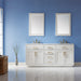 Altair Design Ivy 72"" Double Bathroom Vanity Set in White and Carrara White Marble Countertop