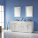 Altair Design Ivy 72"" Double Bathroom Vanity Set in White and Carrara White Marble Countertop