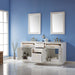 Altair Design Ivy 72"" Double Bathroom Vanity Set in White and Carrara White Marble Countertop