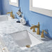 Altair Design Ivy 72"" Double Bathroom Vanity Set in White and Carrara White Marble Countertop