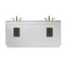 Altair Design Ivy 72"" Double Bathroom Vanity Set in White and Carrara White Marble Countertop