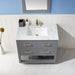 Altair Design Remi 36"" Single Bathroom Vanity Set in Gray and Carrara White Marble Countertop