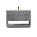 Altair Design Remi 48"" Single Bathroom Vanity Set in Gray and Carrara White Marble Countertop