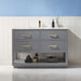 Altair Design Remi 48"" Single Bathroom Vanity Set in Gray and Carrara White Marble Countertop