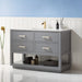 Altair Design Remi 48"" Single Bathroom Vanity Set in Gray and Carrara White Marble Countertop