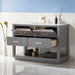 Altair Design Remi 48"" Single Bathroom Vanity Set in Gray and Carrara White Marble Countertop