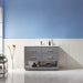 Altair Design Remi 48"" Single Bathroom Vanity Set in Gray and Carrara White Marble Countertop