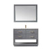 Altair Design Remi 48"" Single Bathroom Vanity Set in Gray and Carrara White Marble Countertop