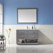Altair Design Remi 48"" Single Bathroom Vanity Set in Gray and Carrara White Marble Countertop