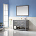 Altair Design Remi 48"" Single Bathroom Vanity Set in Gray and Carrara White Marble Countertop