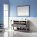 Altair Design Remi 48"" Single Bathroom Vanity Set in Gray and Carrara White Marble Countertop