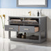 Altair Design Remi 48"" Single Bathroom Vanity Set in Gray and Carrara White Marble Countertop