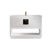 Altair Design Remi 48"" Single Bathroom Vanity Set in White and Carrara White Marble Countertop