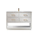 Altair Design Remi 48"" Single Bathroom Vanity Set in White and Carrara White Marble Countertop