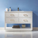 Altair Design Remi 48"" Single Bathroom Vanity Set in White and Carrara White Marble Countertop