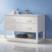 Altair Design Remi 48"" Single Bathroom Vanity Set in White and Carrara White Marble Countertop