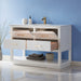 Altair Design Remi 48"" Single Bathroom Vanity Set in White and Carrara White Marble Countertop