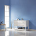 Altair Design Remi 48"" Single Bathroom Vanity Set in White and Carrara White Marble Countertop