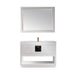 Altair Design Remi 48"" Single Bathroom Vanity Set in White and Carrara White Marble Countertop